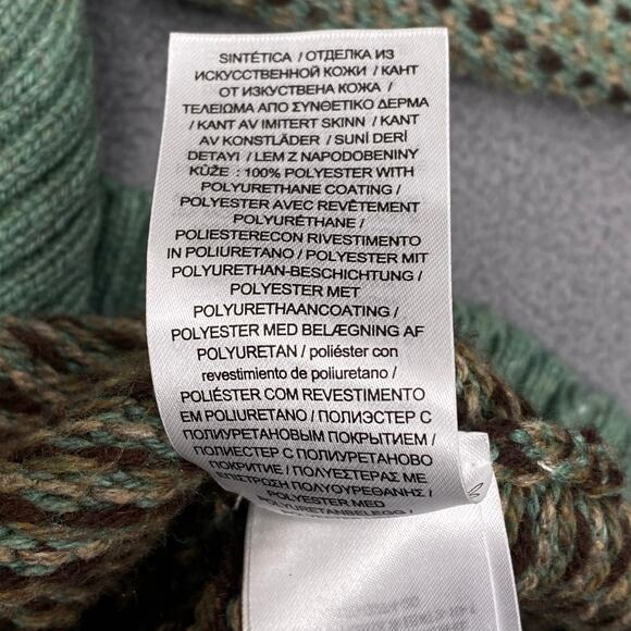 Ralph Lauren Faux Leather Trim Wool Blend Sweater Womens SP Green Old Money Prep - Picture 15 of 16